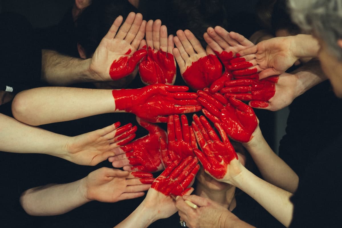 Charitylp volunteers and community members working together